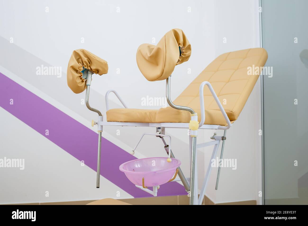 Modern gynecological examination chair for women. Medical chair in the