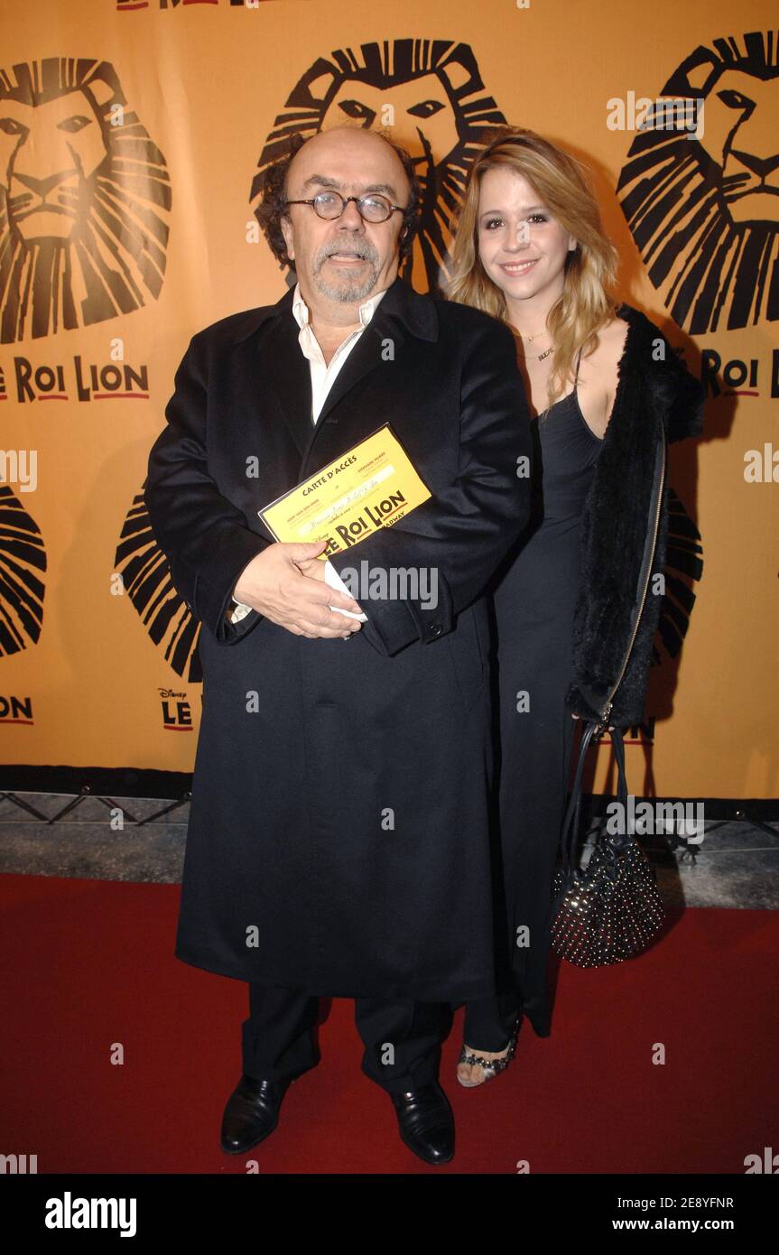 Radioactive nose witch Jean-Michel Ribes and daughter Alexia attend the premiere of new musical  show, 'Le Roi Lion'