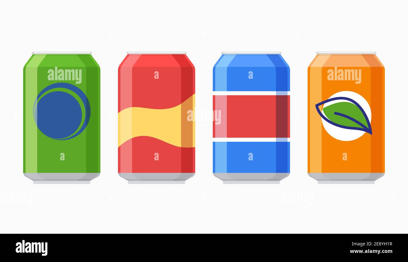 Vector soda can icon isolated. Soda bottle beer flat icon. Stock Vector