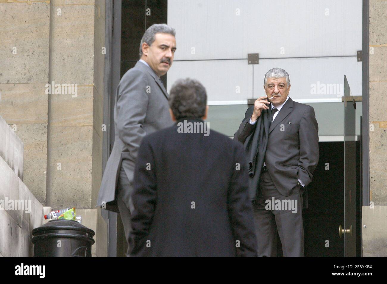Akram Safa arrives at the magistrates' court in Paris, France on October 8, 2007. Eight close collaborators of Charles Pasqua and one of his sons, Pierre-Philippe Pasqua, accused of misappropriations of funds, from 1993 to 1995, to the detriment of the SOFREMI society. Photo by Corentin Fohlen/ABACAPRESS.COM Stock Photo