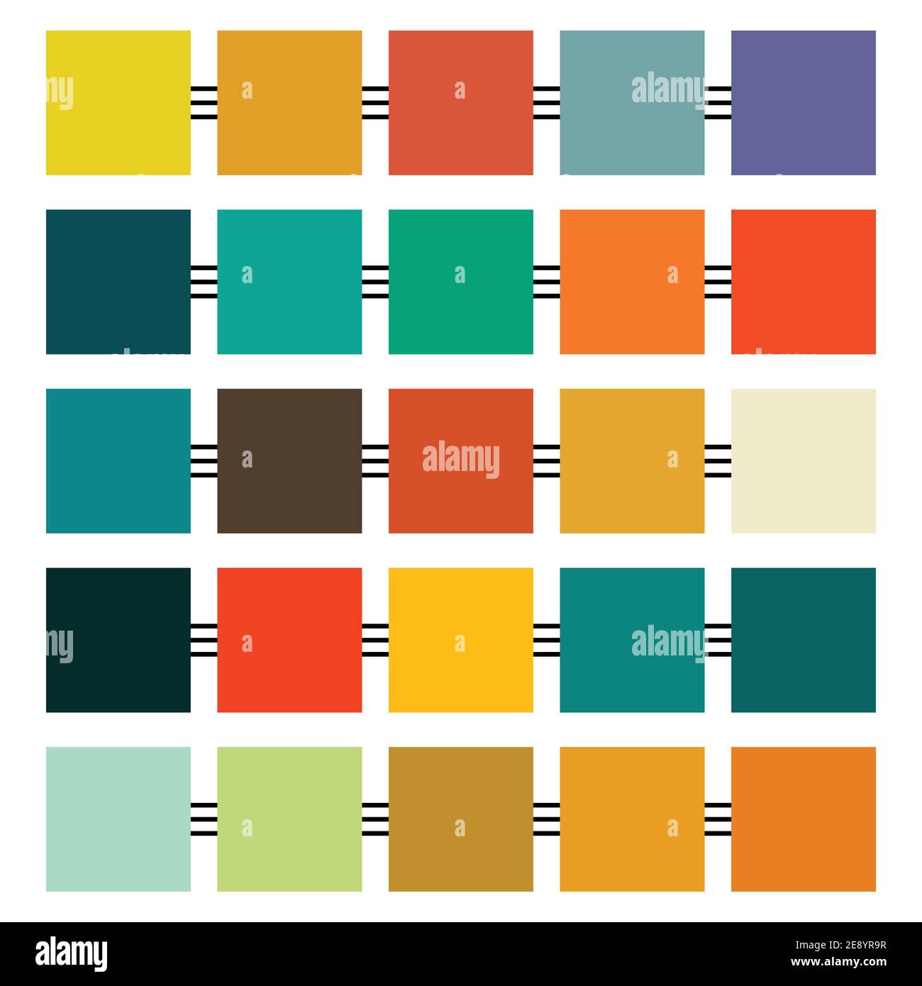 Set of retro colours two Stock Vector