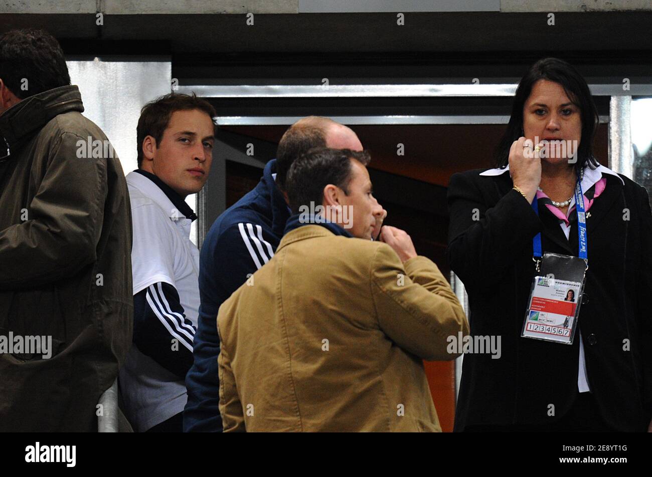 Prince William attends the IRB Rugby World Cup 2007, Final, England vs South Africa at the Stade de France in Saint-Denis near Paris, France on October 20, 2007. Photo by Gouhier-Morton-Taamallah/Cameleon/ABACAPRESS.COM Stock Photo