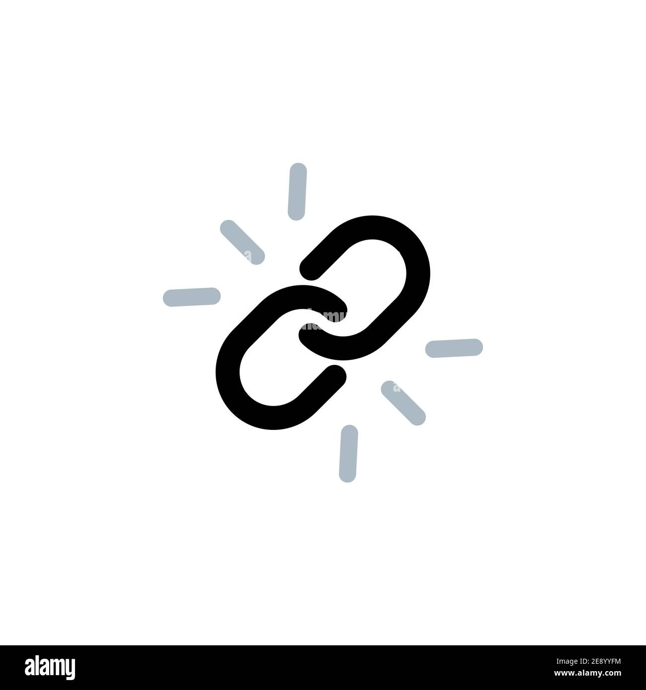Link vector icon chain web hyperlink flat graphic concept url symbol ...