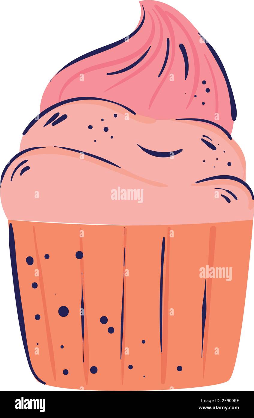 sweet cupcake birthday isolated icon Stock Vector Image & Art - Alamy