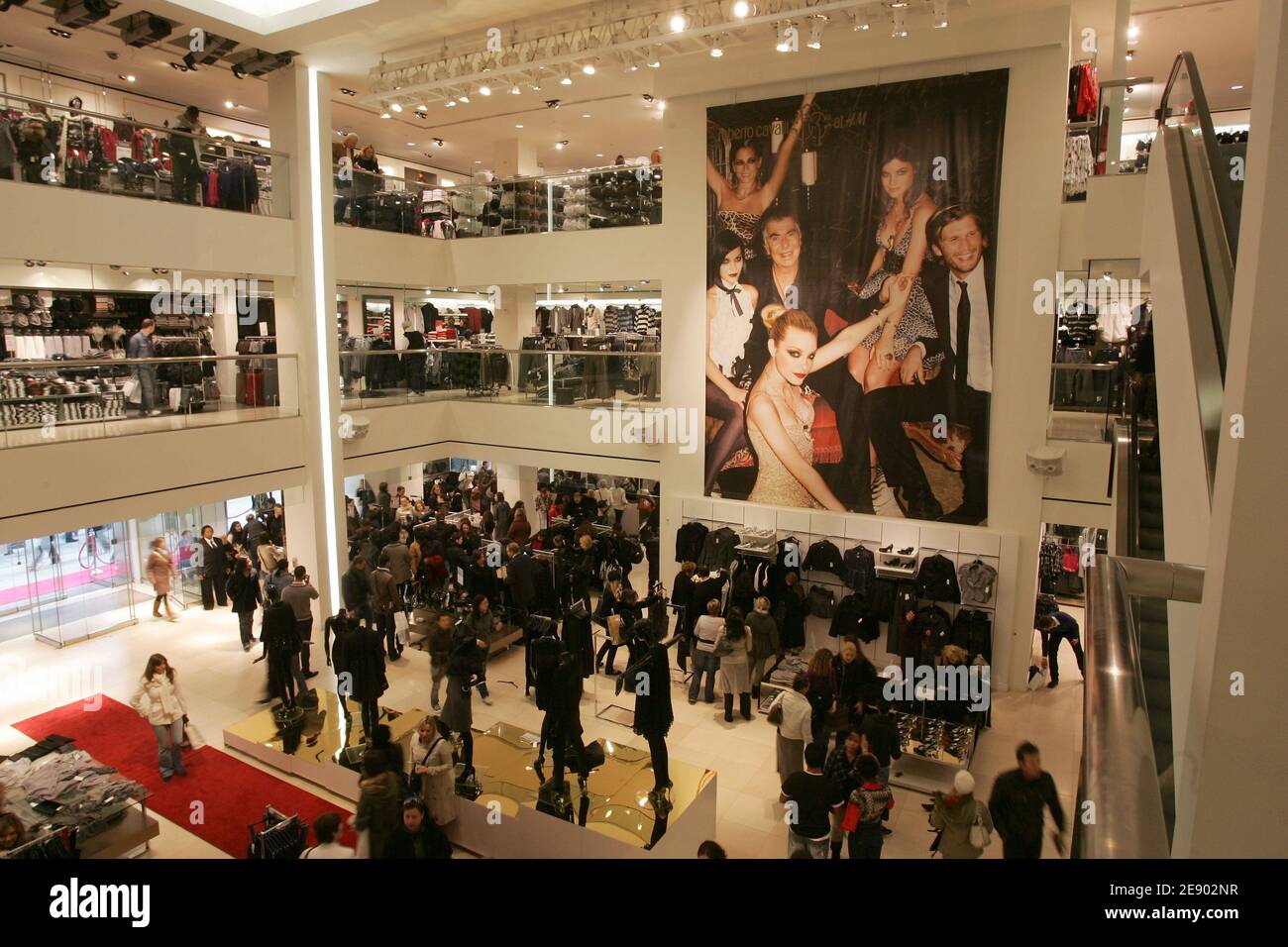 Atmosphere during the Roberto Cavalli at H&M collection launch, held at the  H&M megastore on 5th