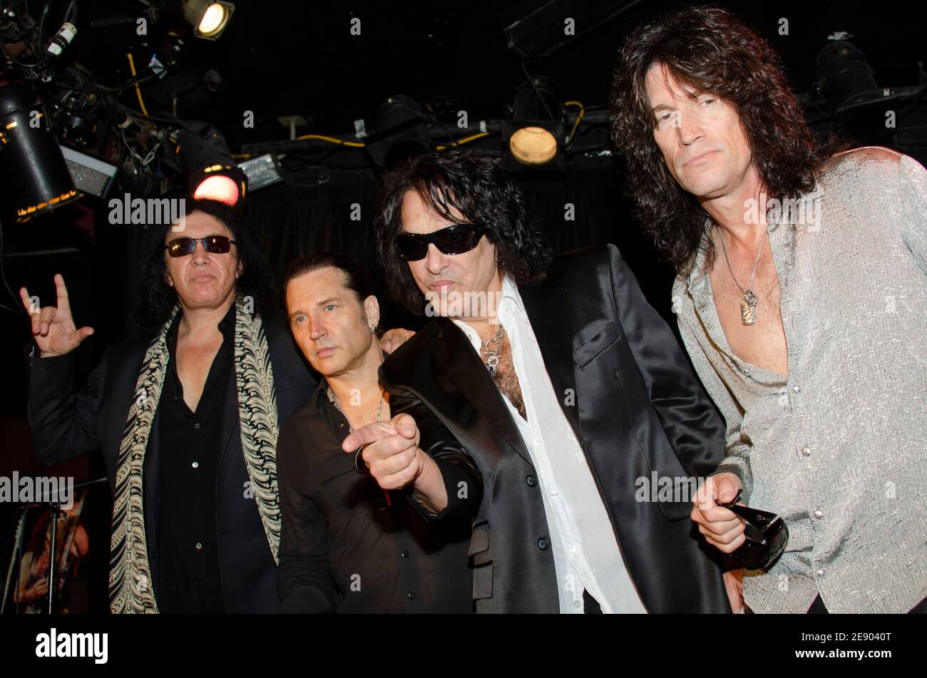 August 21, 2012: (L-R) Gene Simmons, Eric Singer, Paul Stanley and Tommy  Thayer of the Rock Band KISS attend the launch of the KISS Monster Book.  (Credit Image: © Billy Bennight/ZUMA Wire