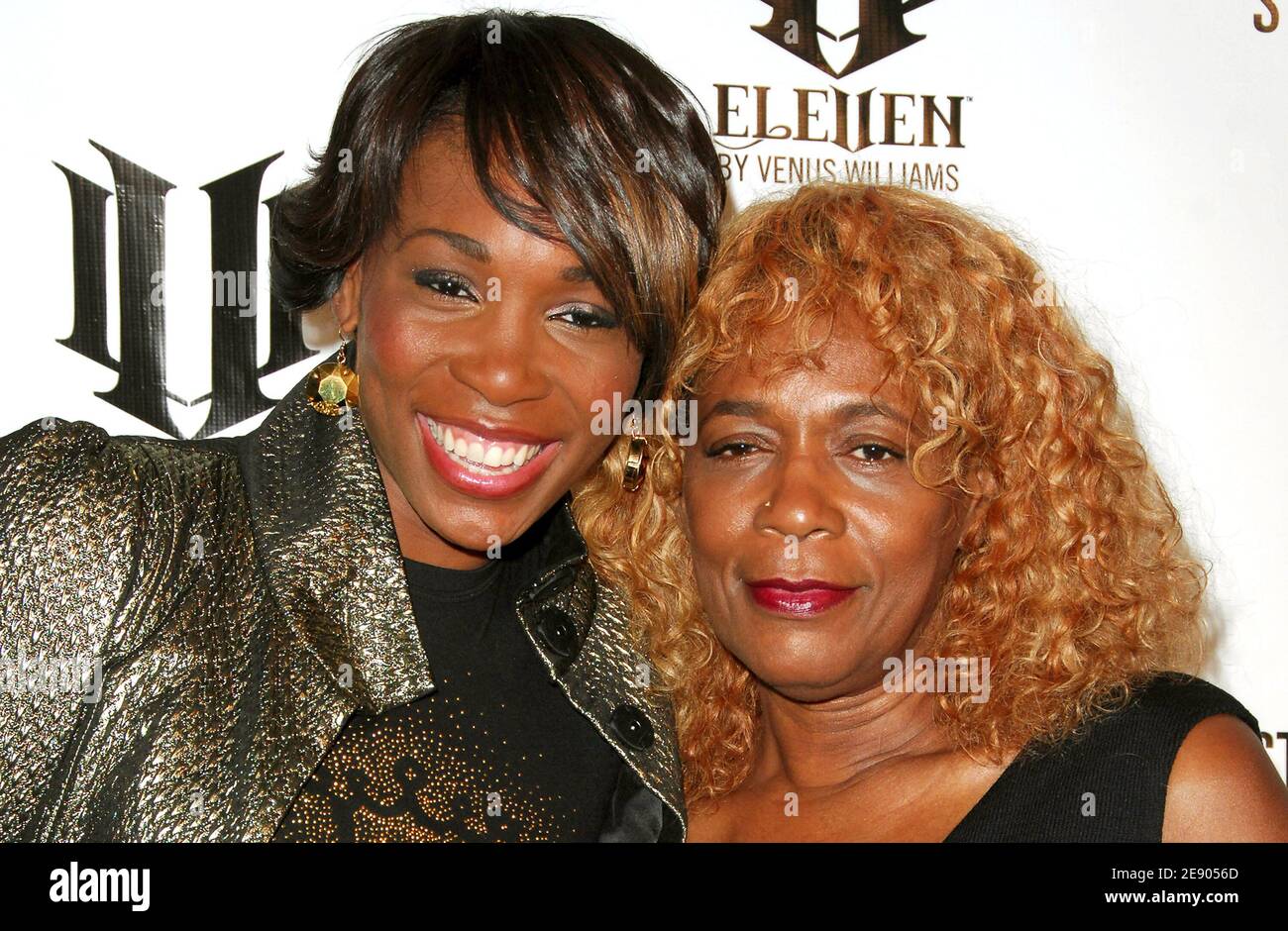 US Tennis star Venus Williams and mother Oracene Price attend the launch party to celebrate her
