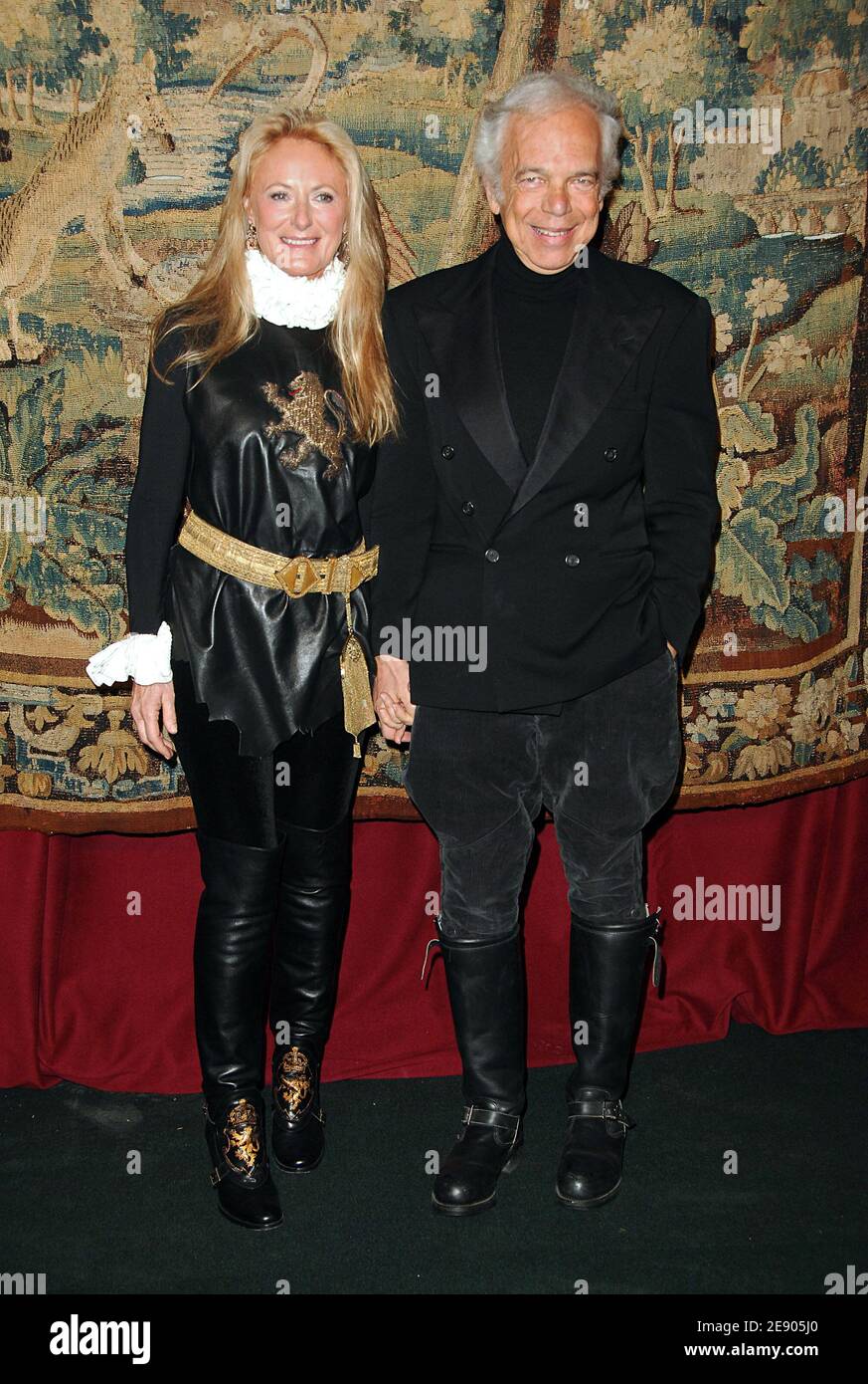 Designer Ralph Lauren and wife Ricky Lauren attend the 7th On Sale  black-tie gala dinner, held at 69th St Armory in New York City, NY, USA on  November 15, 2007. Photo by