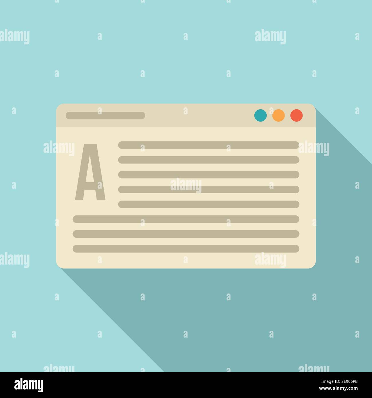 Foreign language web study icon, flat style Stock Vector