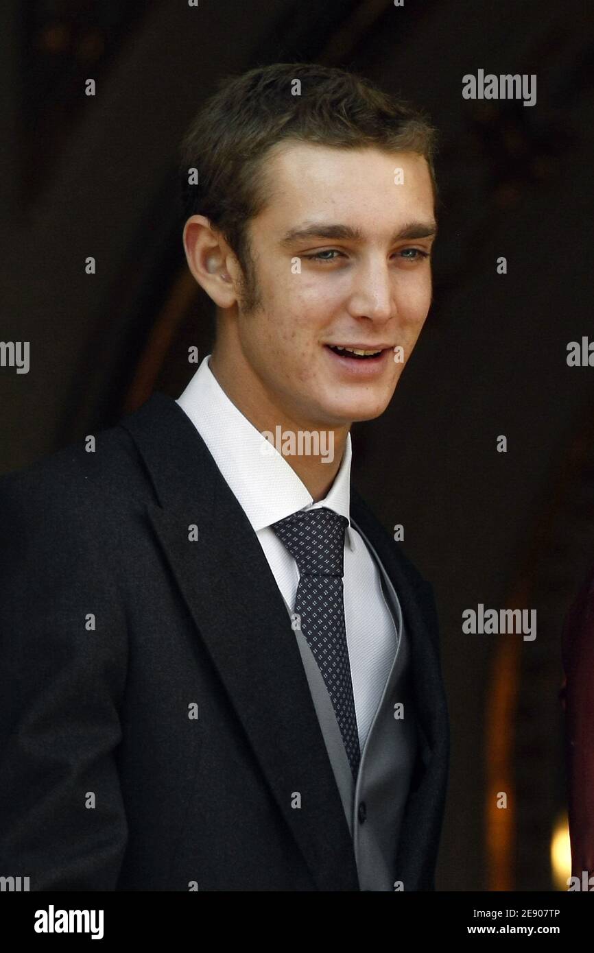 Pierre Casiraghi attends, from the Palace&rsquo;s balcony, the standard
