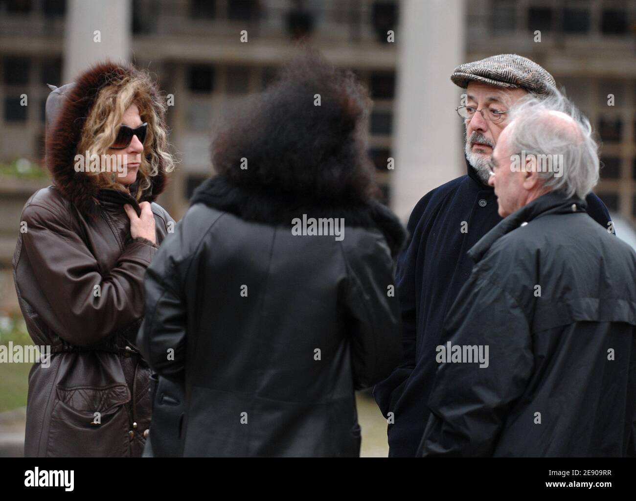 Director Bertrand Blier and Florence Moncorge attend director Pierre Granier-Deferre's funeral held at the Pere-Lachaise cemetery crematorium in Paris, France, on November 23, 2007. Photo by Khayat-Mousse/ABACAPRESS.COM Stock Photo