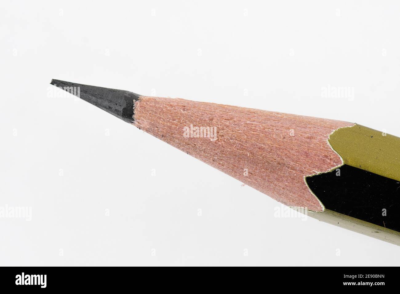 Macro detail of a pencil tip  on a white background Stock Photo