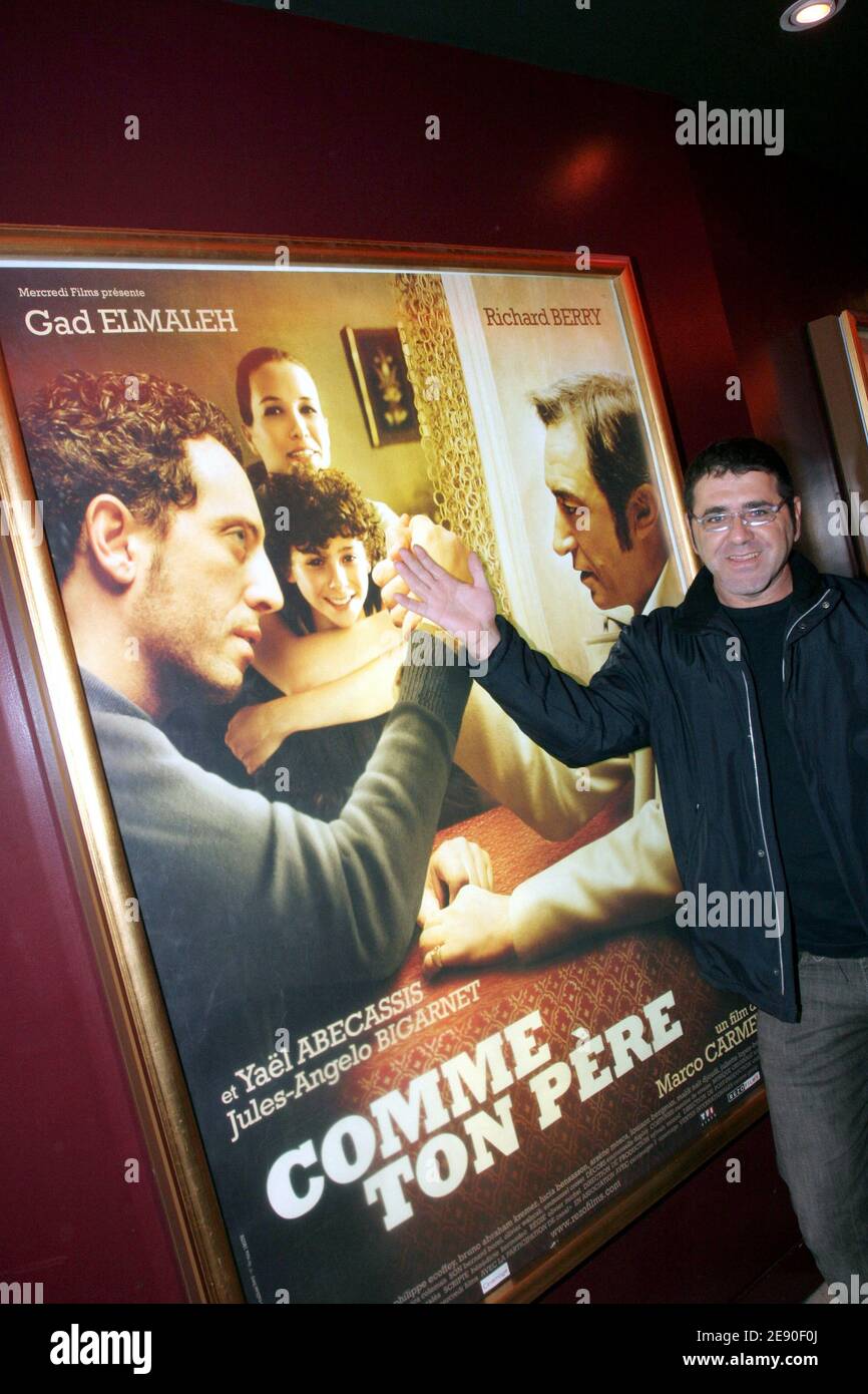 EXCLUSIVE - Director Marco Carmel attends the premiere of 'Comme Ton Pere'  held at the Gaumont Ambassade theatre, in Paris, France, on December 6,  2007. Photo by Benoit Pinguet/ABACAPRESS.COM Stock Photo - Alamy