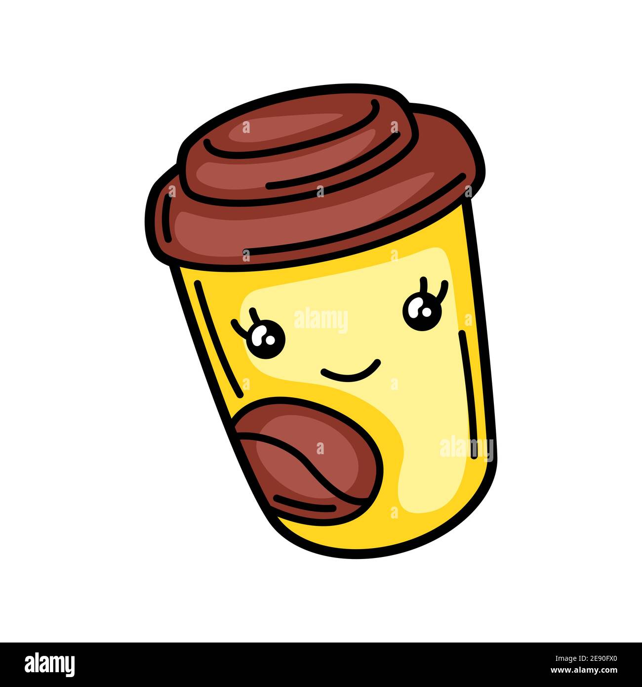 https://c8.alamy.com/comp/2E90FX0/kawaii-illustration-of-cup-with-coffee-2E90FX0.jpg