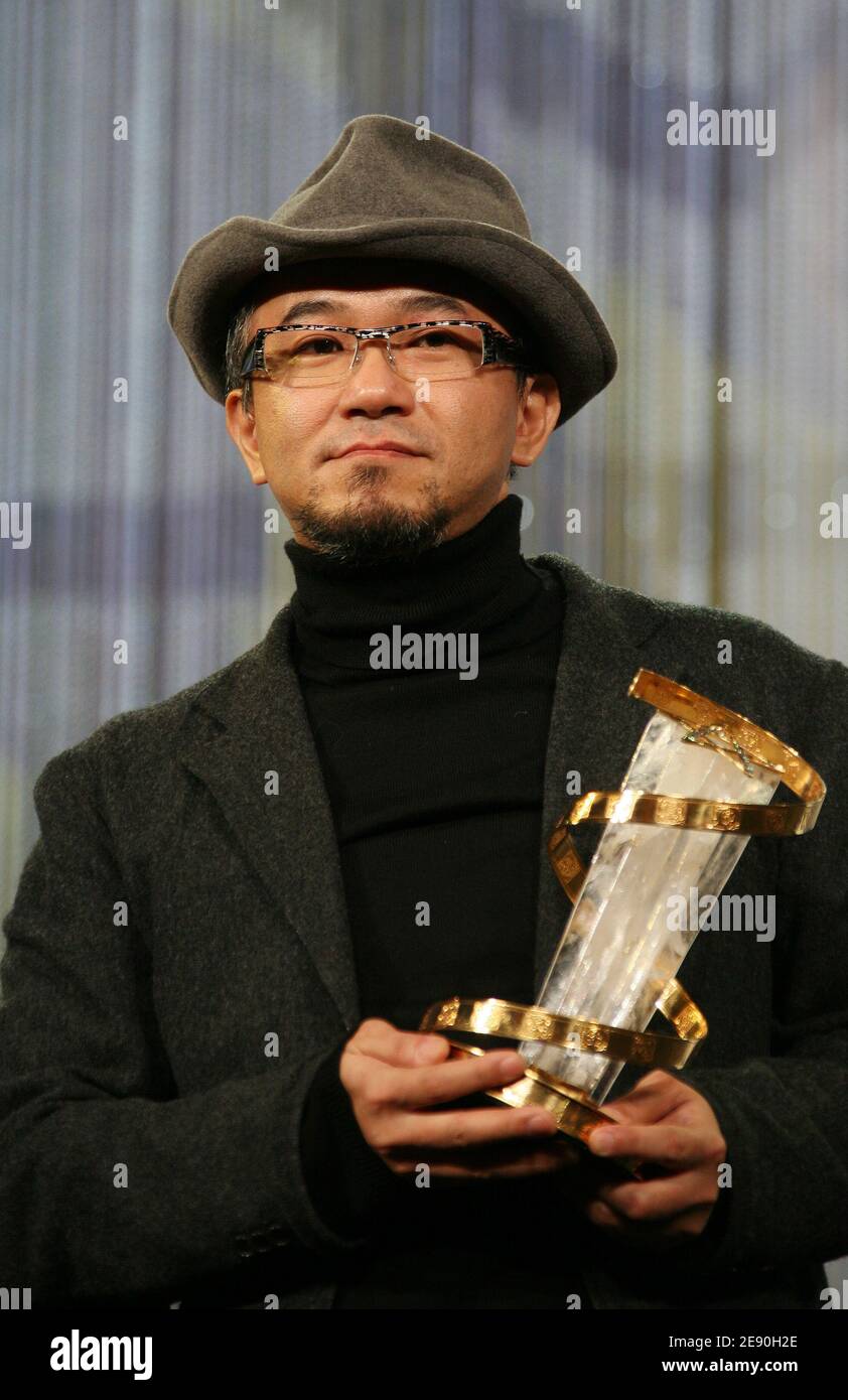 Actor Shinji Aoyama poses during the 7th Marrakech International Film Festival in Morocco on December 10, 2007. Photo by Denis Guignebourg/ABACAPRESS.COM Stock Photo