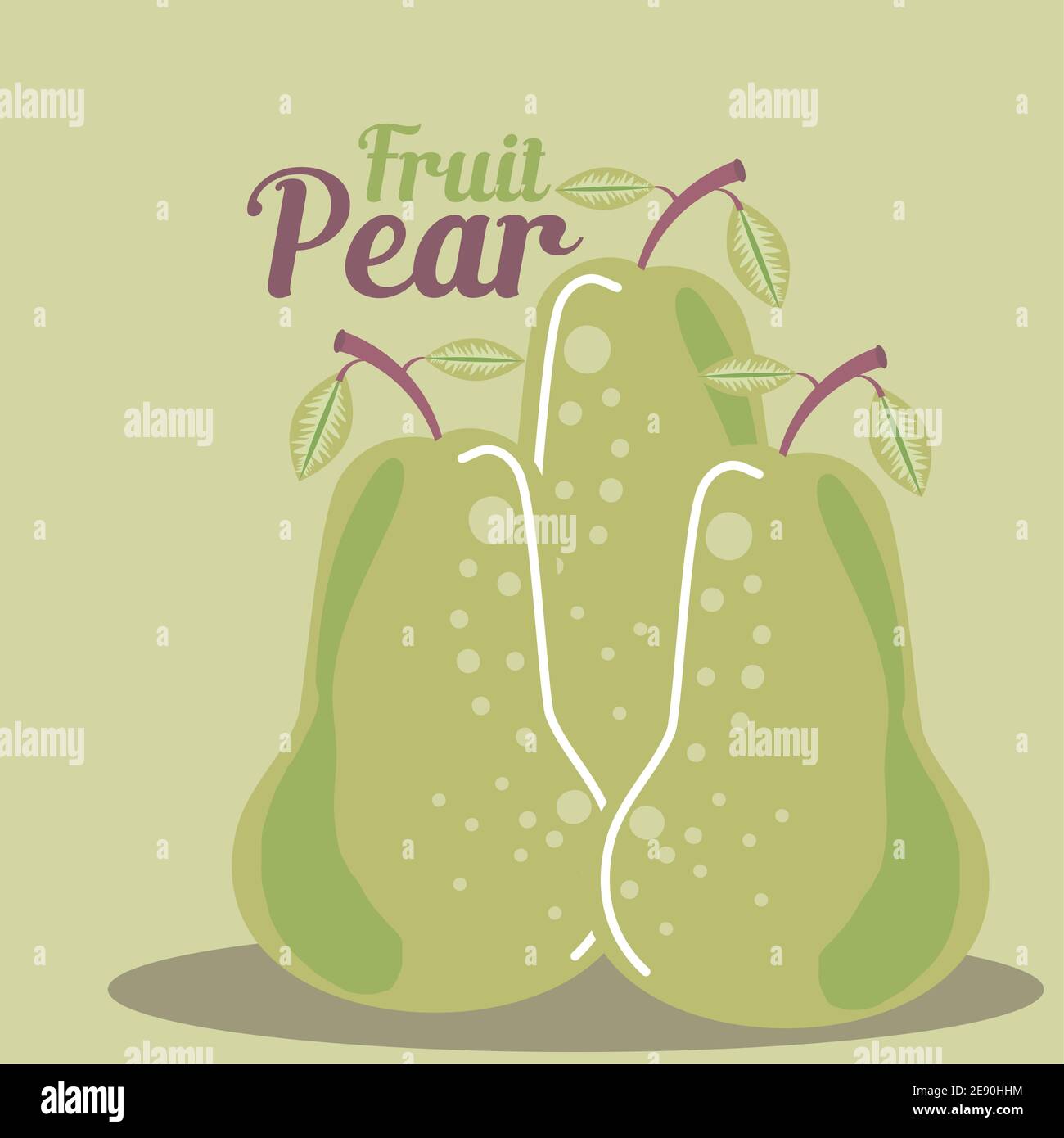 pears fresh fruit organic healthy food vector illustration Stock Vector ...