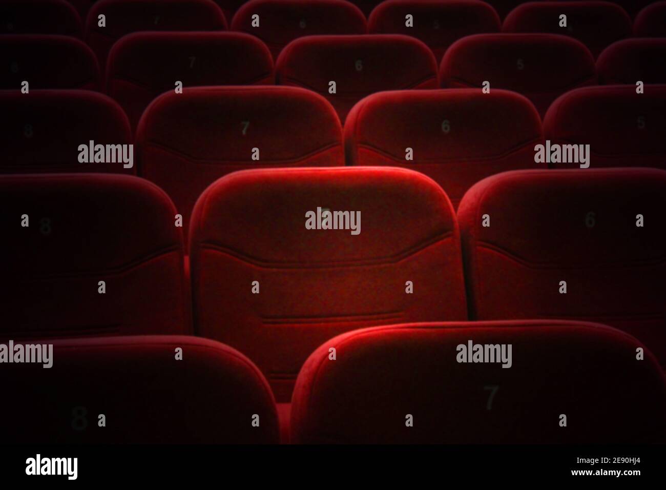 Empty red theater seats in hi-res stock photography and images - Alamy