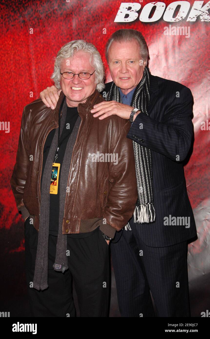 Actor Jon Voight (R) and his brother Chip Taylor attend the premiere of