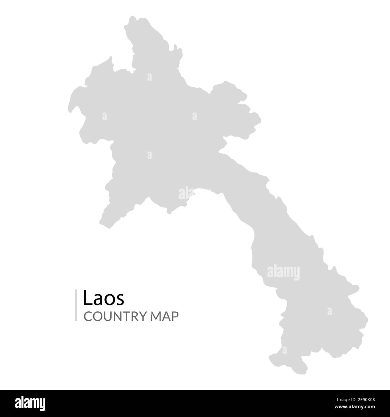 Laos vector map country. Laos near vietnam lao asia region map Stock Vector