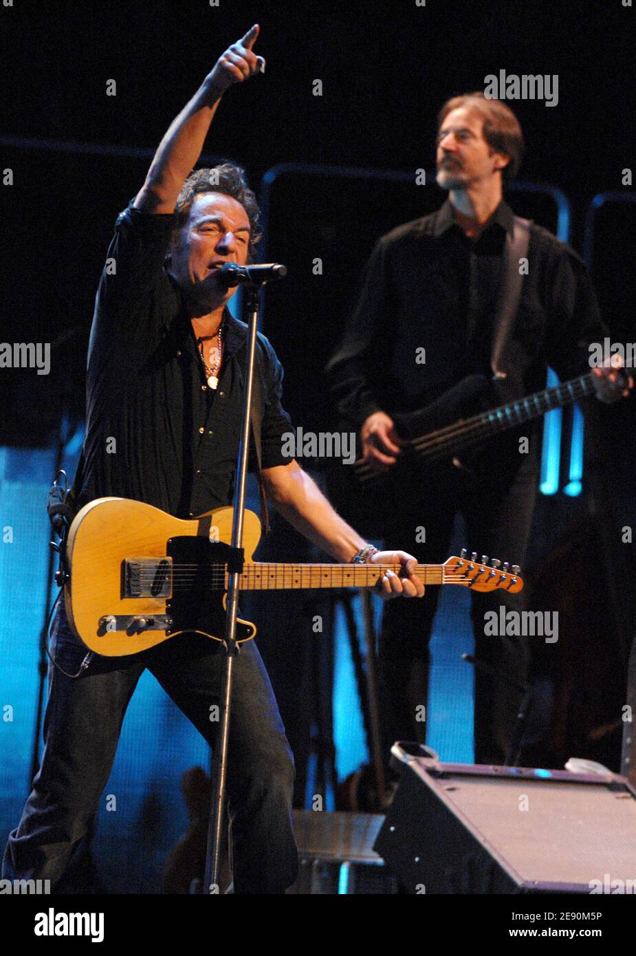 American singer Bruce Springsteen performs live on stage during the ...