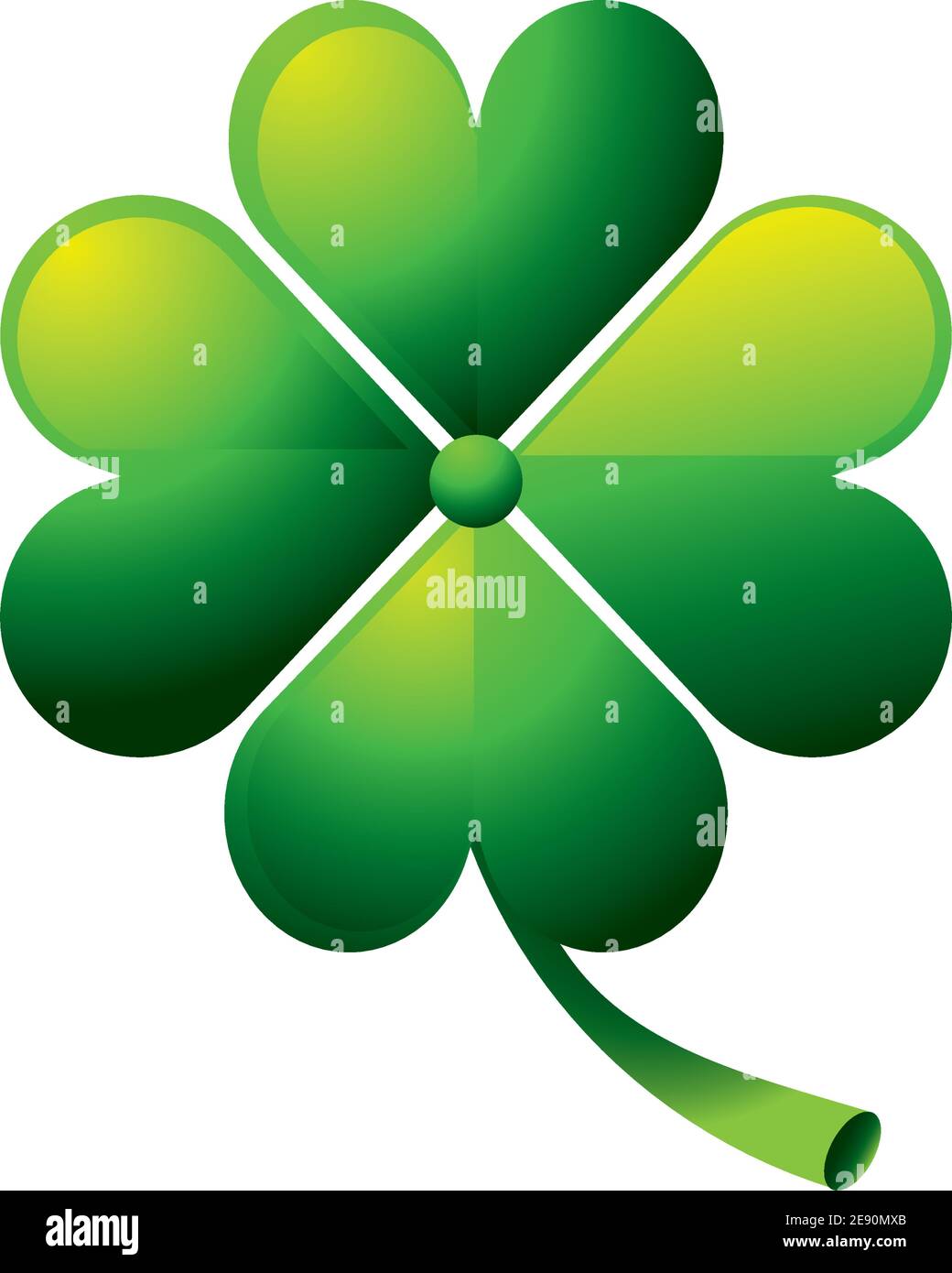 happy st patricks day luck clover icon detailed style vector ...