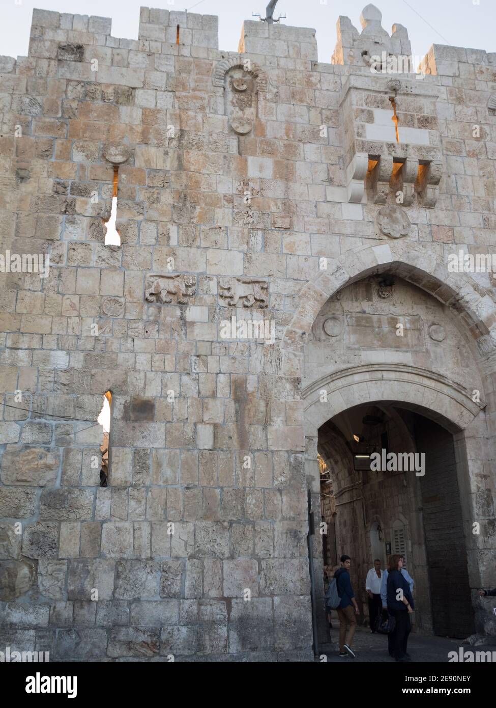 Lions Gate, Old Jerusalem Stock Photo