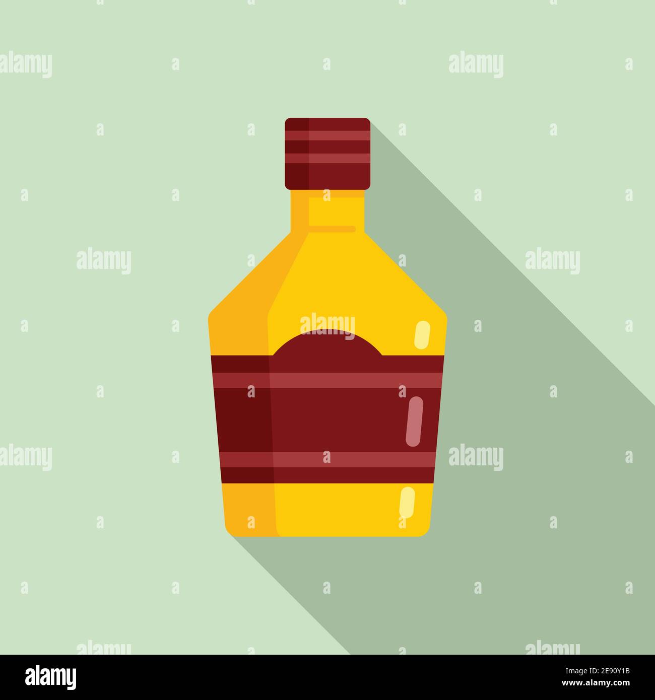 Bartender bottle drink icon, flat style Stock Vector