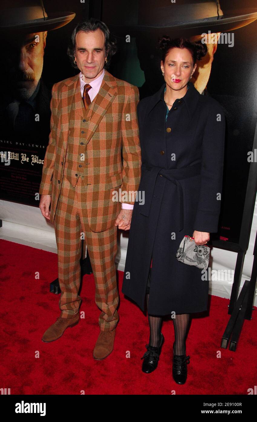 Actor Daniel DayLewis (L) and his wife director Rebecca Miller arrive