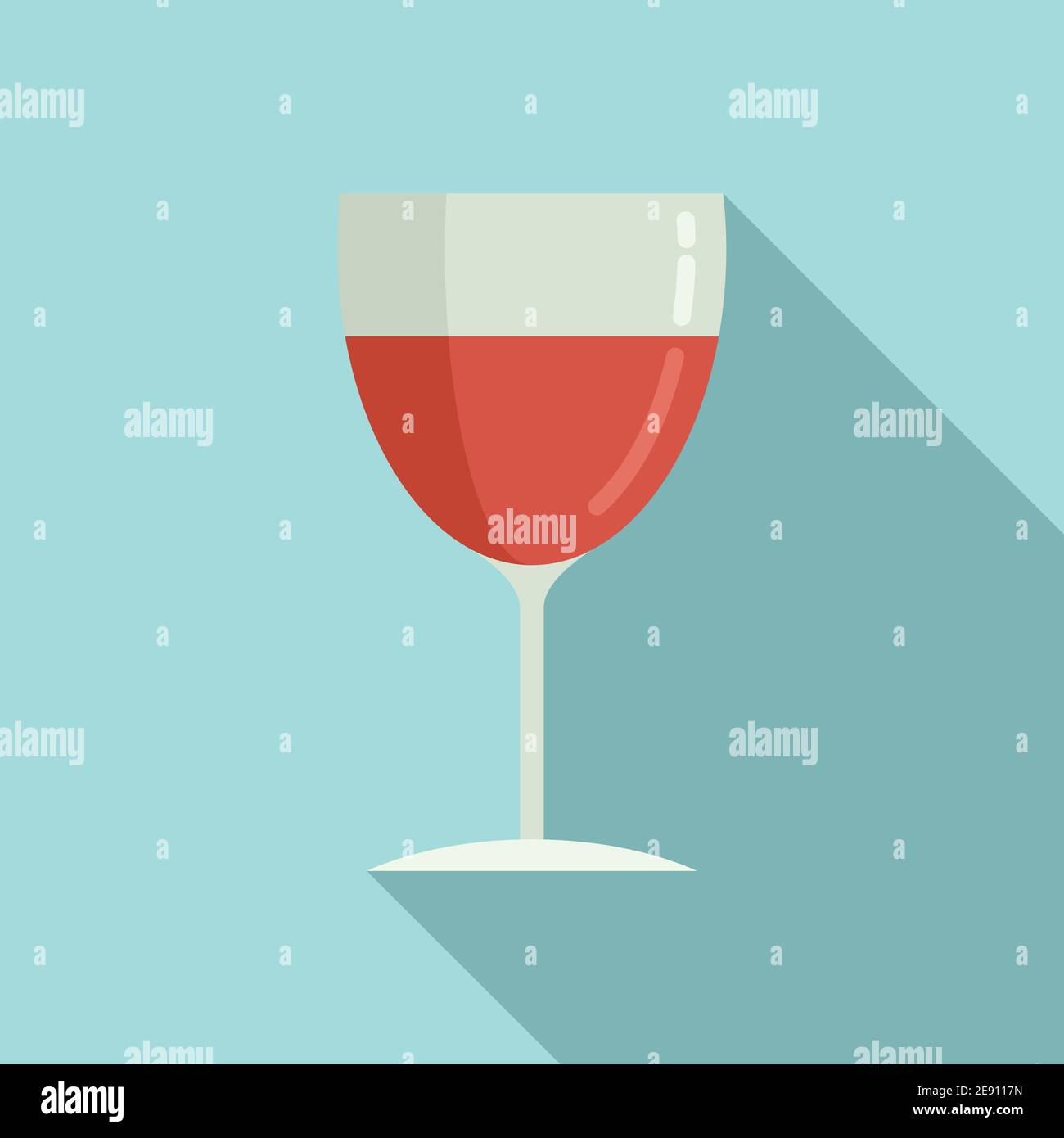 Drink wine glass icon, flat style Stock Vector Image & Art - Alamy