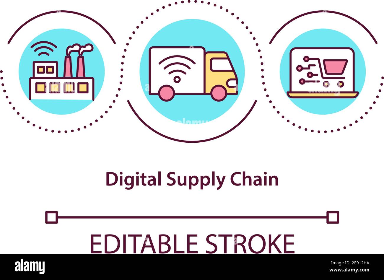 Digital supply chain concept icon Stock Vector Image & Art - Alamy