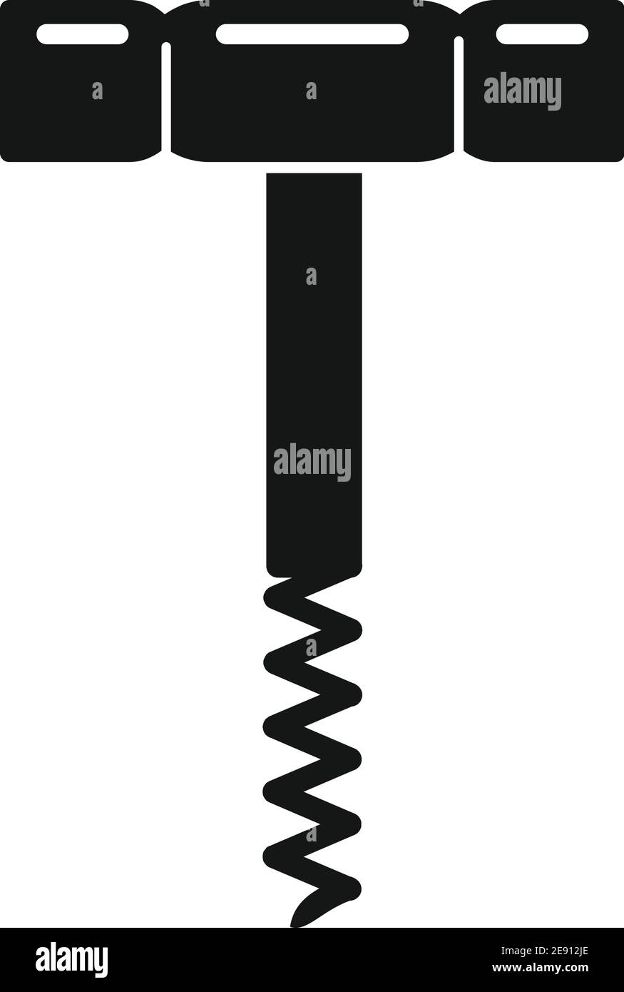 Corkscrew icon, simple style Stock Vector