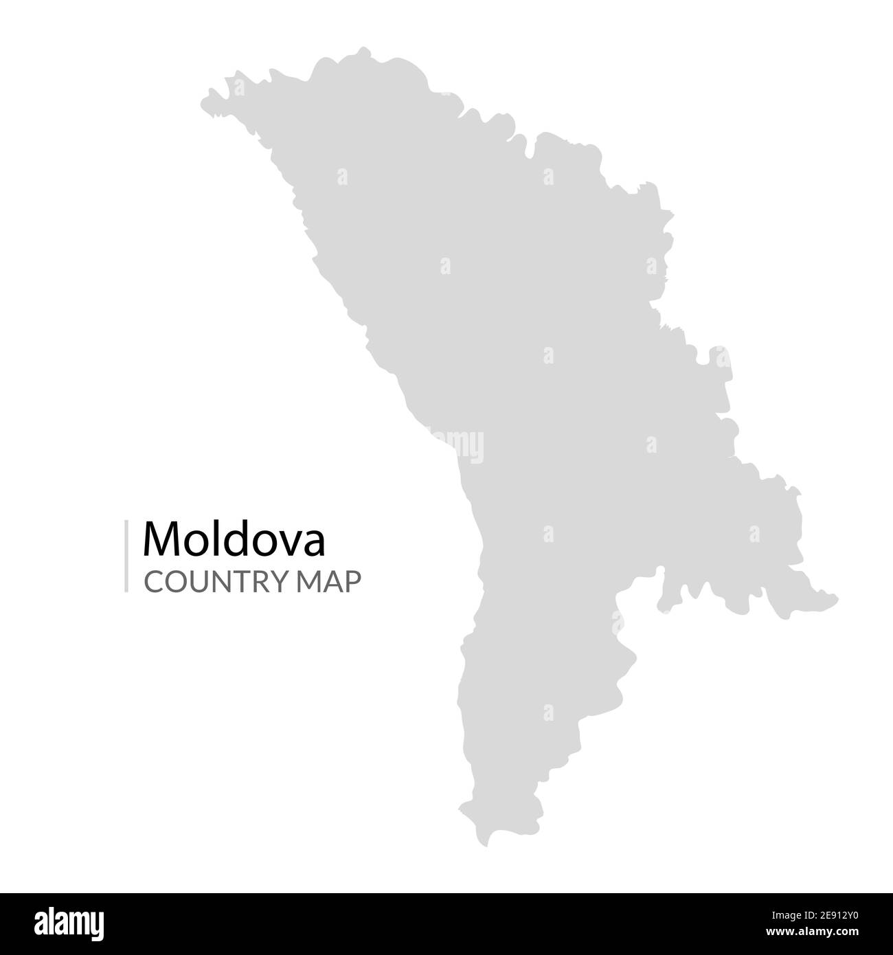 Moldova vector map illustration. Republic Moldova country, moldavia cartography Stock Vector