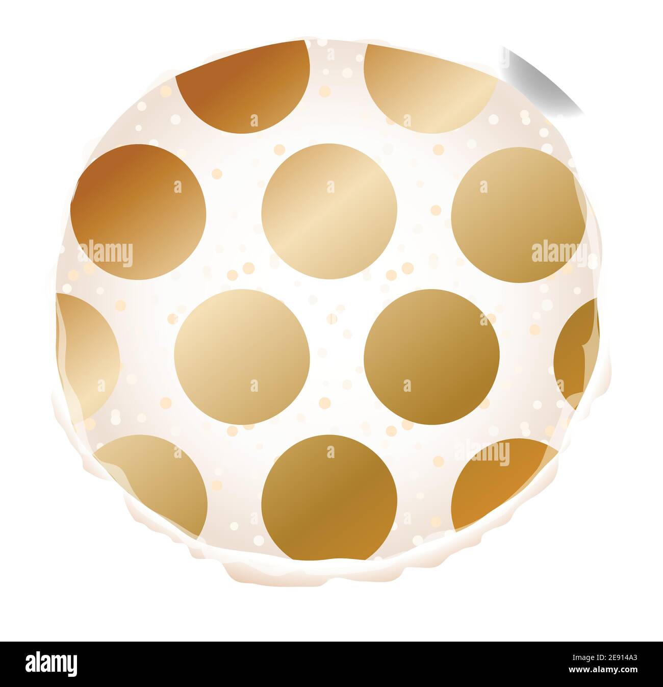 Dotted macaroon icon, cartoon style Stock Vector
