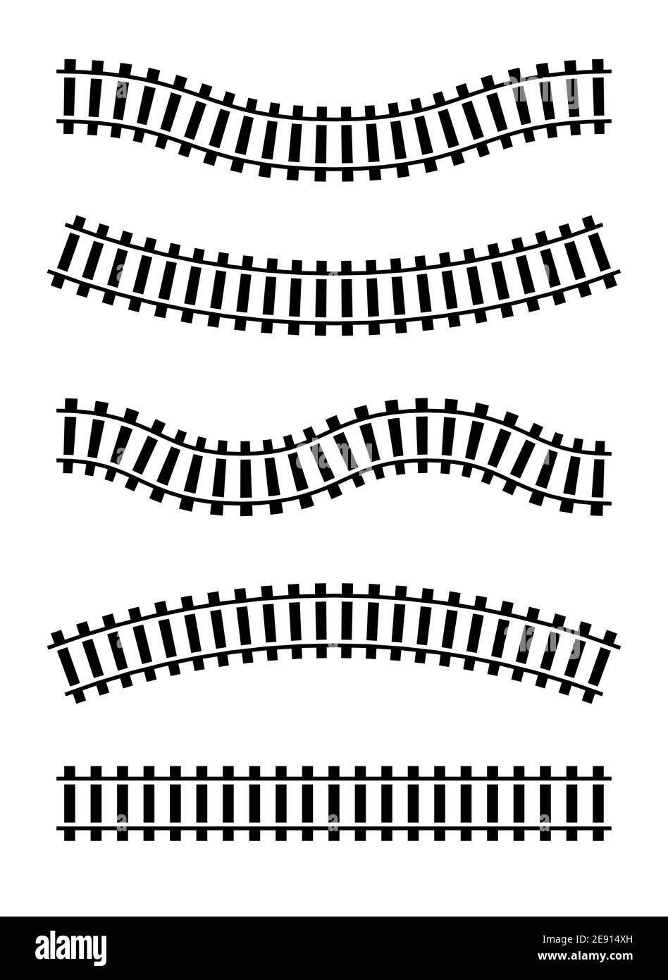 Railway Track With Train Clipart Borders