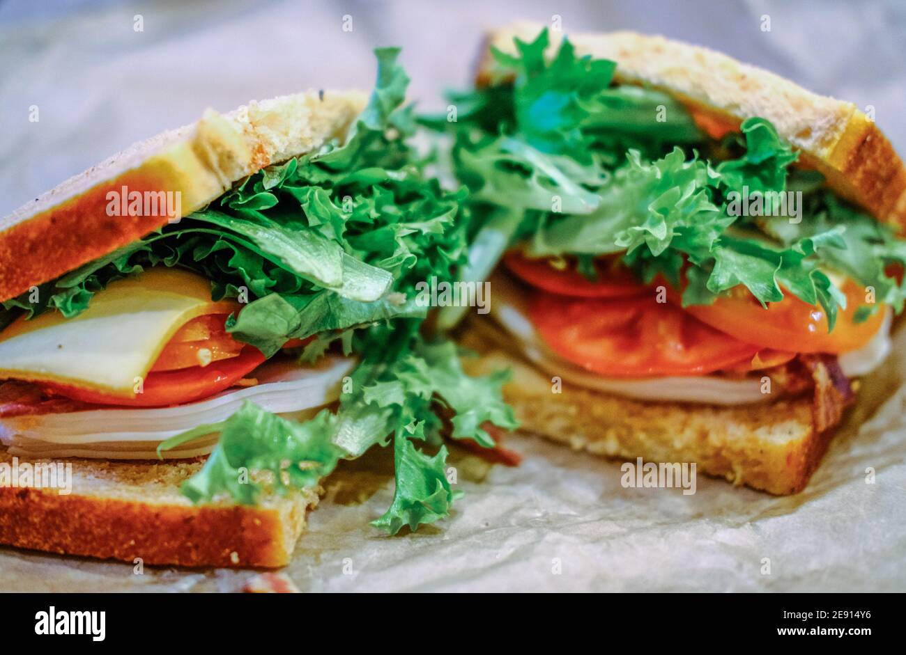 Ham and Cheese Sandwich Stock Photo Alamy