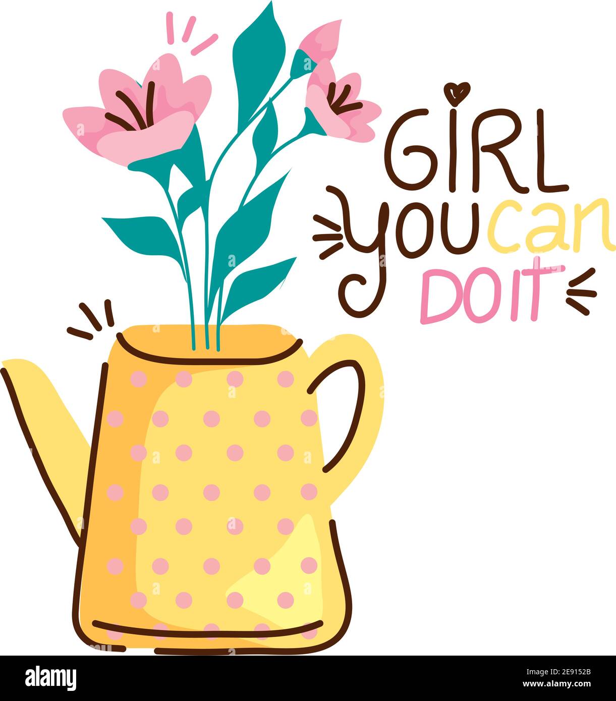 Girls can do it too Stock Vector Images - Alamy