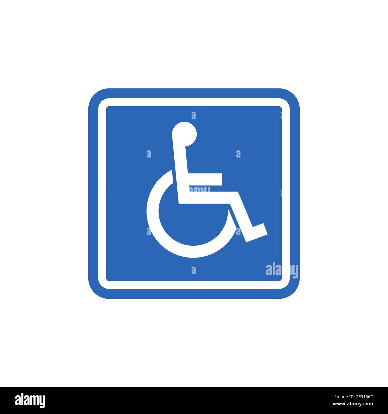 Handicap signage vector wc invalid icon. Disable toilet access