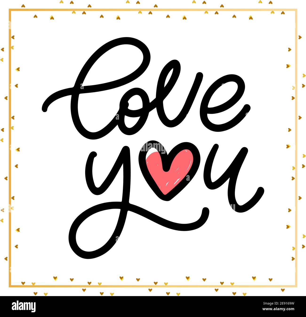 Love greeting card design with stylish text Vector Image