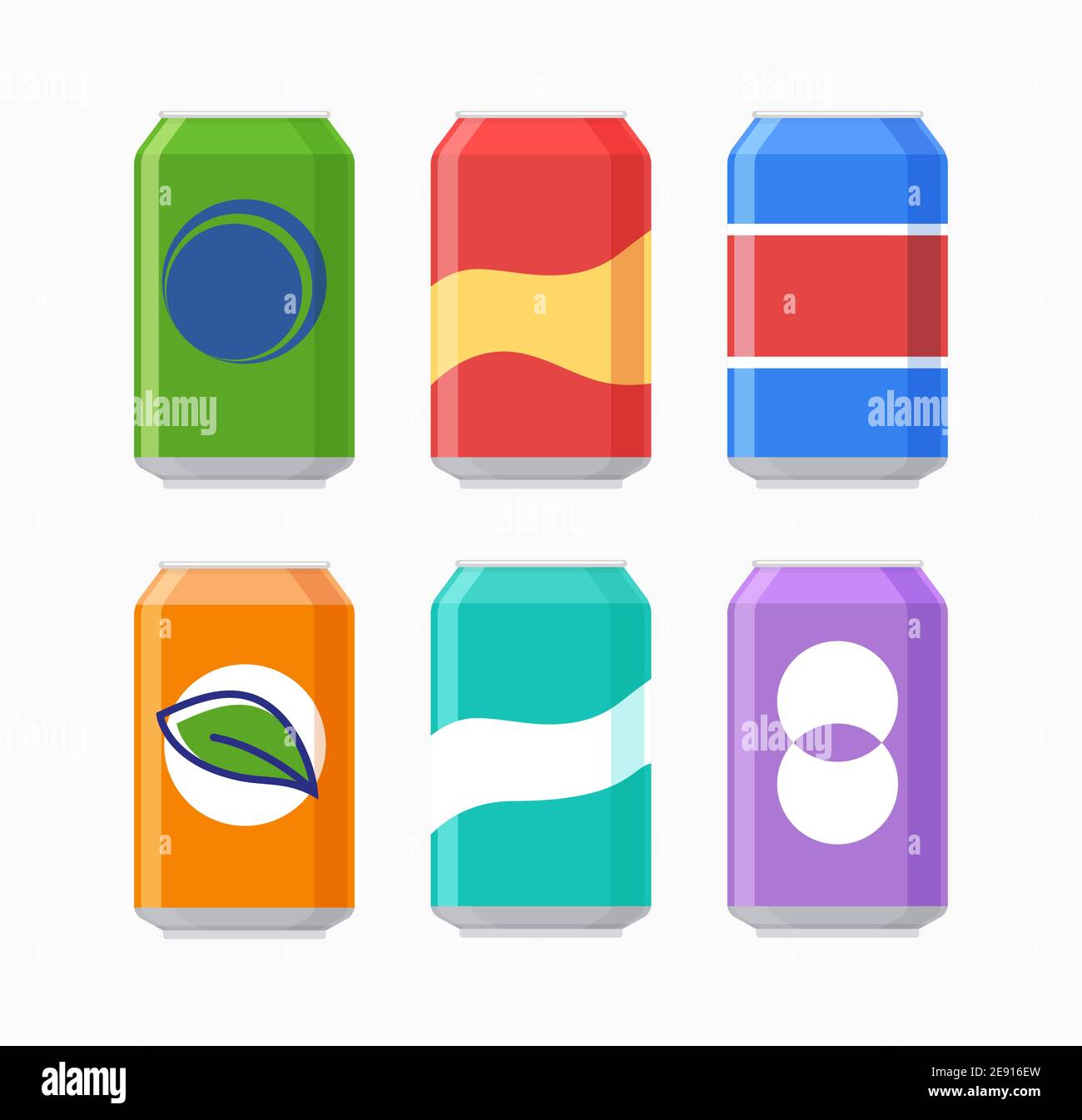 Vector soda can icon isolated. Soda bottle beer flat icon Stock Vector