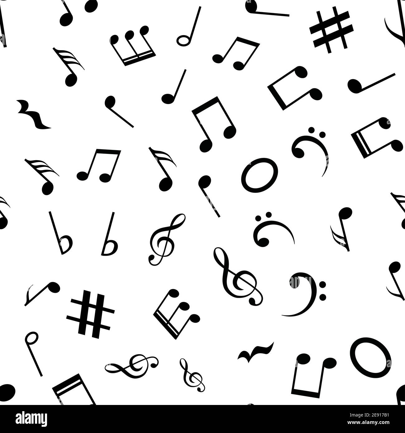 Music note seamless background pattern vector hand drawn kid doodle music  note symbol Stock Vector Image & Art - Alamy