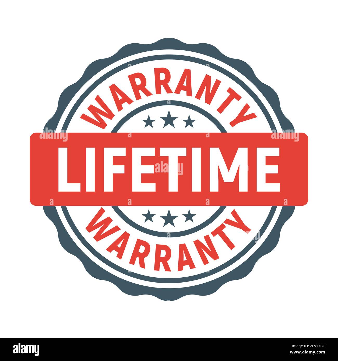 Lifetime warranty limited stamp round tag. Warranty extended guarantee
