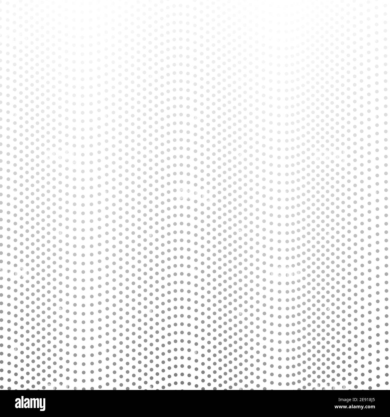 Halftone pattern. Gray spots on a white background. Dotted squiggle lines. Monochrome op art design.  Vector airy waves. Abstract tech concept. EPS10 Stock Vector