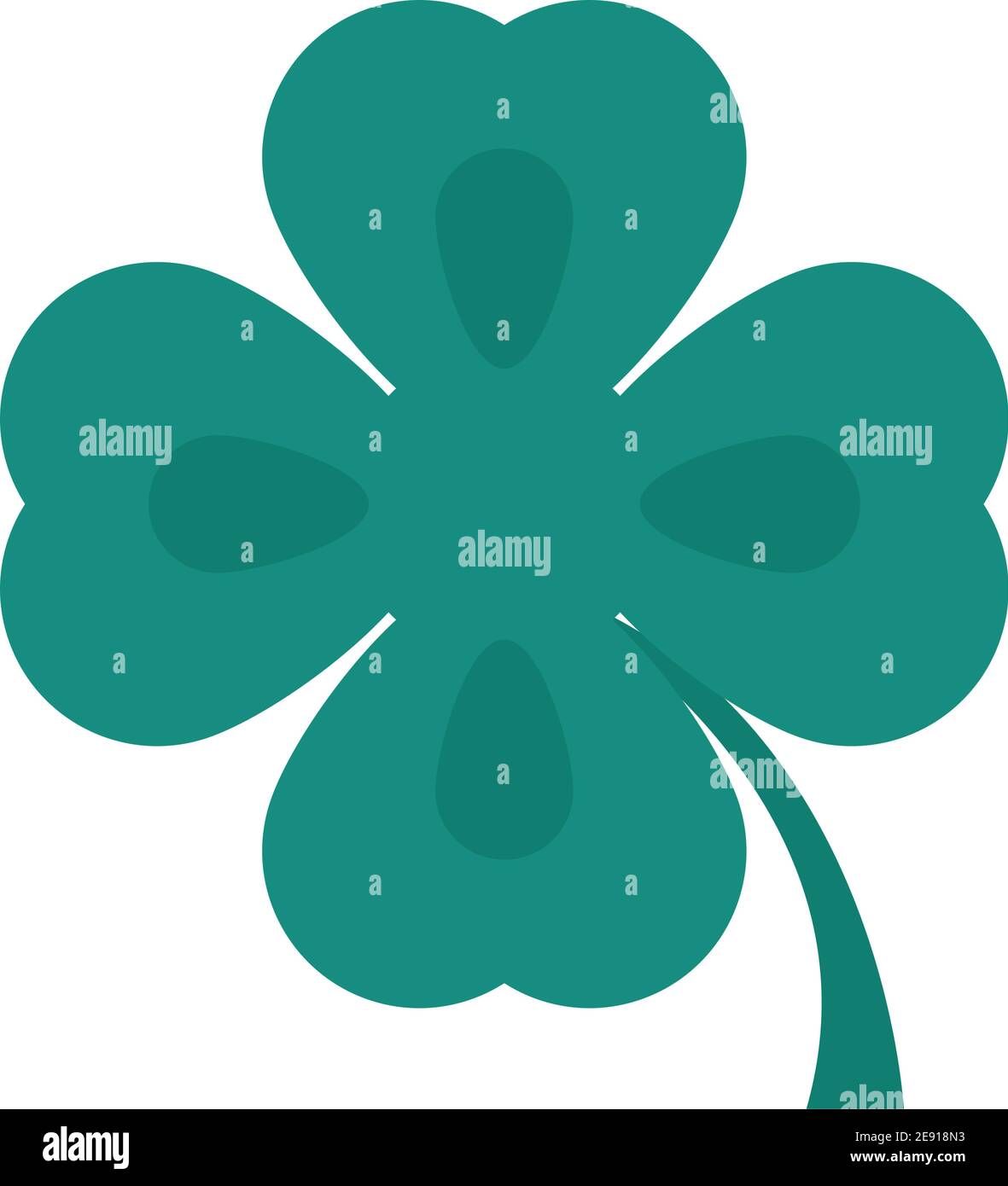 happy st patricks day luck clover icon flat style vector illustration ...