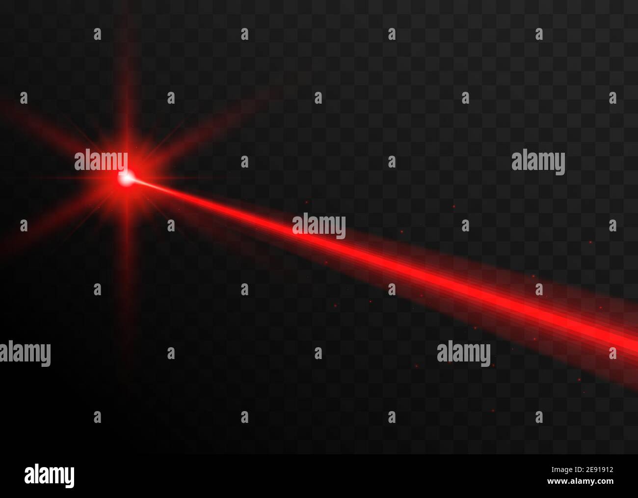 Laser beam red light line ray Royalty Free Vector Image
