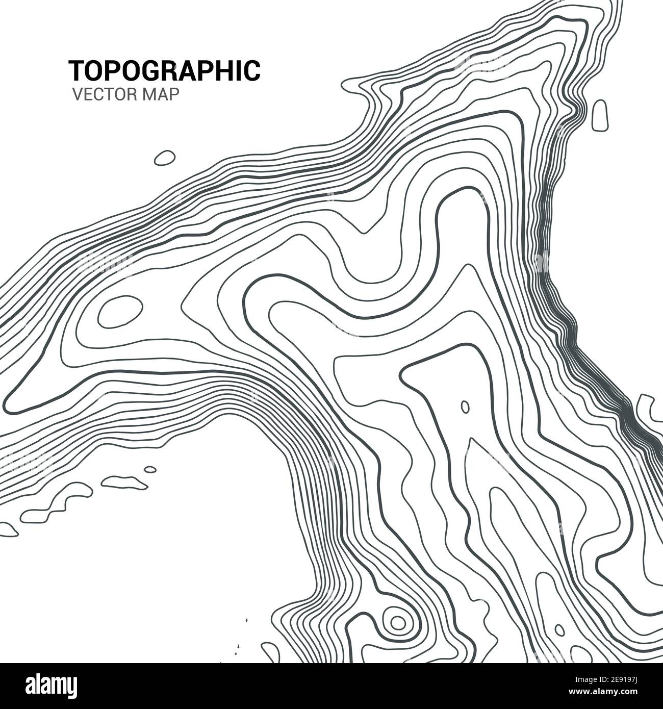 Topographic map contour vector mountain geographic relief background.  Contour map terrain Stock Vector Image & Art - Alamy