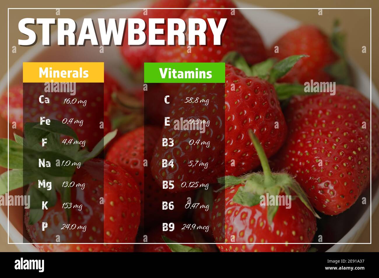 Fresh Strawberry With Nutrition Facts Stock Photo Alamy Fresh Strawberry With Nutrition Facts Stock Photo Alamy