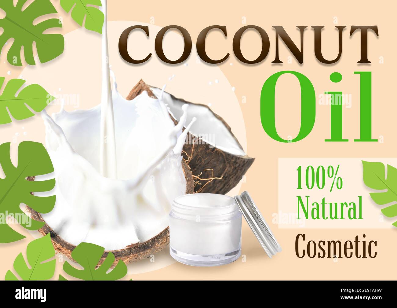 Download Mockup Of Label For Coconut Oil Stock Photo Alamy