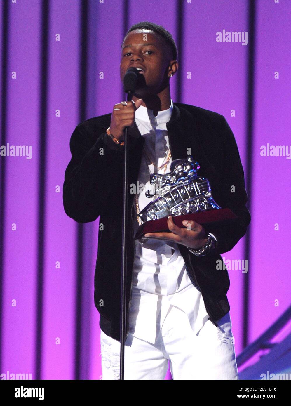 FILE PHOTO** Silento Charged With Murdering Cousin. LAS VEGAS, NV -  NOVEMBER 6: Silento accepts the Best Dance Performance for 'Watch Me  (Whip/Nae Nae)' on the 2015 Soul Train Awards at the