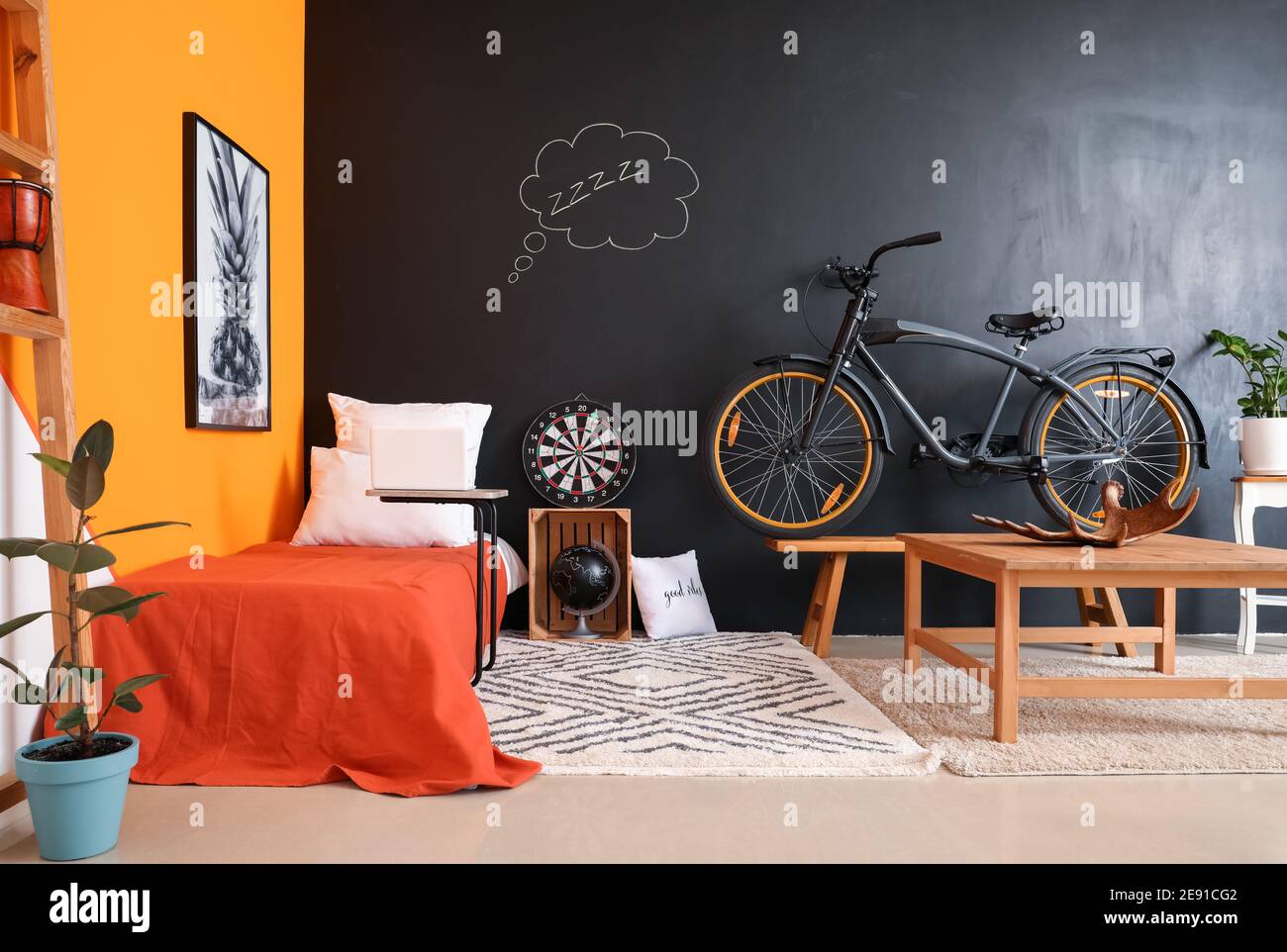 spin bike in bedroom