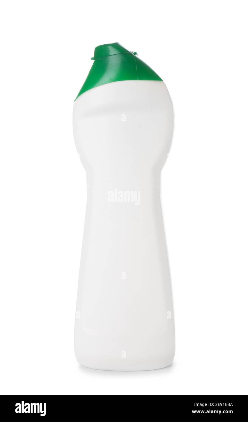 Bottle with detergent on white background Stock Photo - Alamy